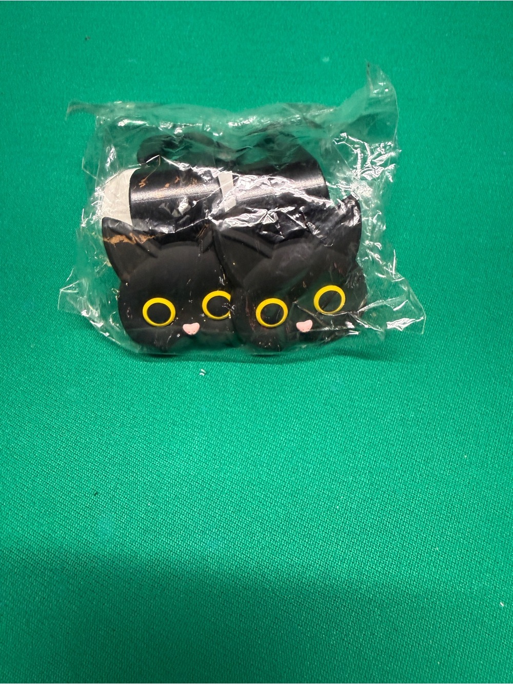 Kids Black Cat Slip-Ons with Yellow Eyes